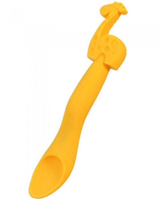 MARCUS N MARCUS SILICONE FEEDING SPOON GIRAFFE YELLOW