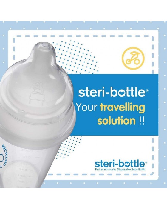 STERI DISPOSABLE BOTTLE 250ML 2PCS