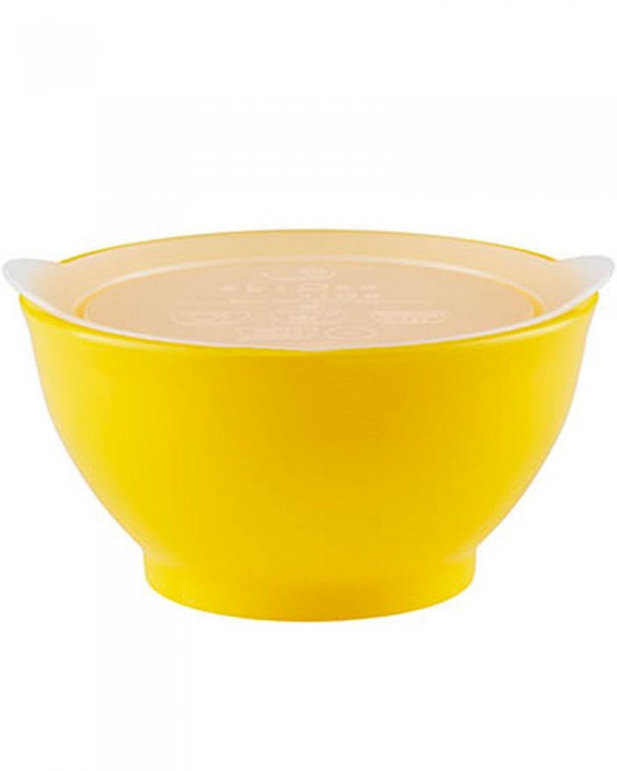 ELIPSE BOWL SET STAGE 1 WITH LID NON SLIP N NON SPILL - YELLOW 8OZ