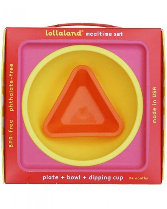 LOLLALAND MEALTIME SET SPRING - PINK/YELLOW/ORANGE