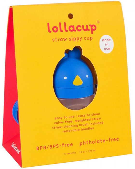 LOLLALAND LOLLACUP INNOVATIVE STRAW SIPPY CUP - BRAVE BLUE