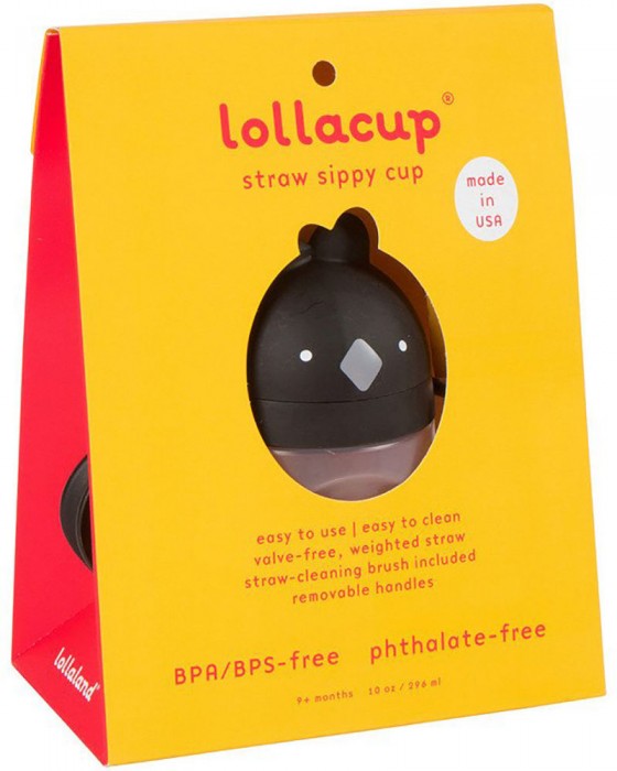 LOLLALAND LOLLACUP INNOVATIVE STRAW SIPPY CUP - CHIC BLACK