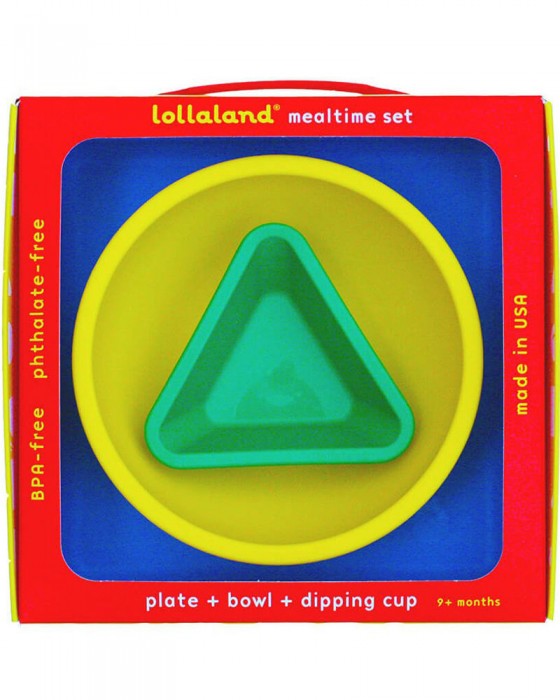 LOLLALAND MEALTIME SET SUMMER - BLUE/YELLOW/GREEN