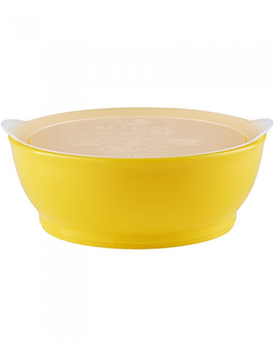 ELIPSE BOWL SET STAGE 3 WITH LID NON SLIP N NON SPILL 12OZ - YELLOW