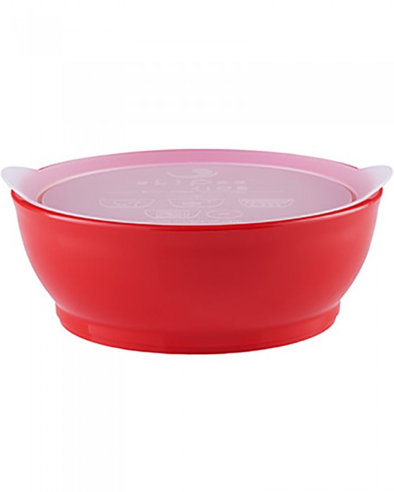 ELIPSE BOWL SET STAGE 3 WITH LID NON SLIP N NON SPILL 12OZ - RED
