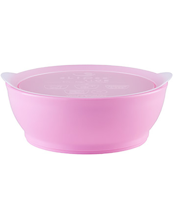 ELIPSE BOWL SET STAGE 3 WITH LID NON SLIP N NON SPILL 12OZ - PINK