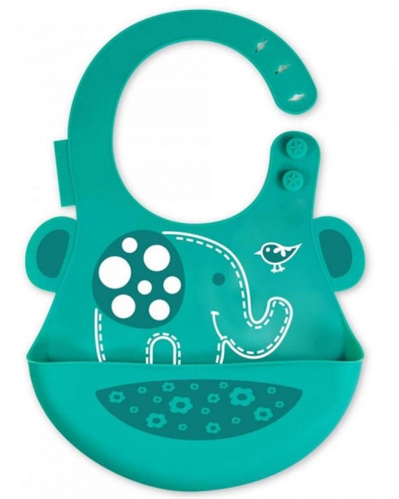 MARCUS N MARCUS BABY BIB ELEPHANT GREEN