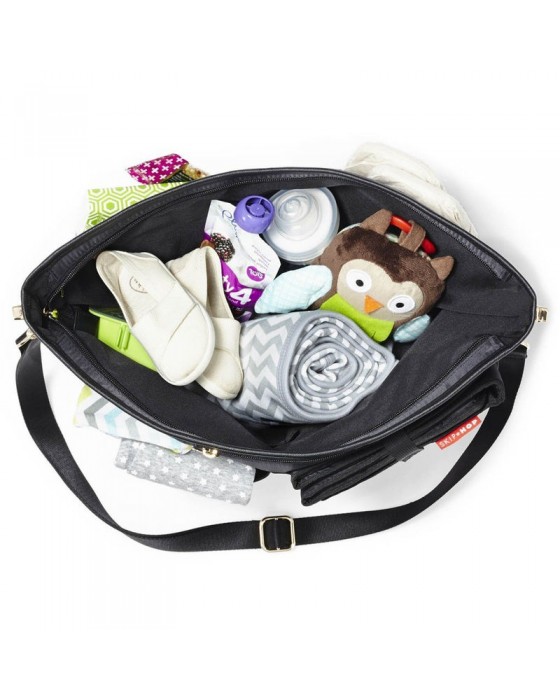 SKIP HOP DUET 2-IN1 DIAPER TOTE BLACK