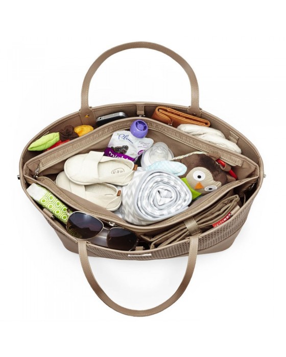 SKIP HOP DUET 2-IN1 DIAPER TOTE TAUPE