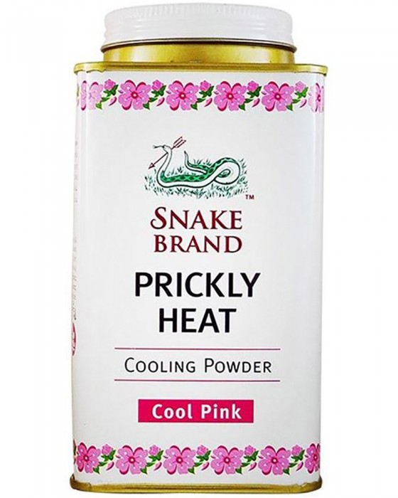 SNAKE BRAND PRICKLY HEAT COOLING POWDER COOL PINK 150GR