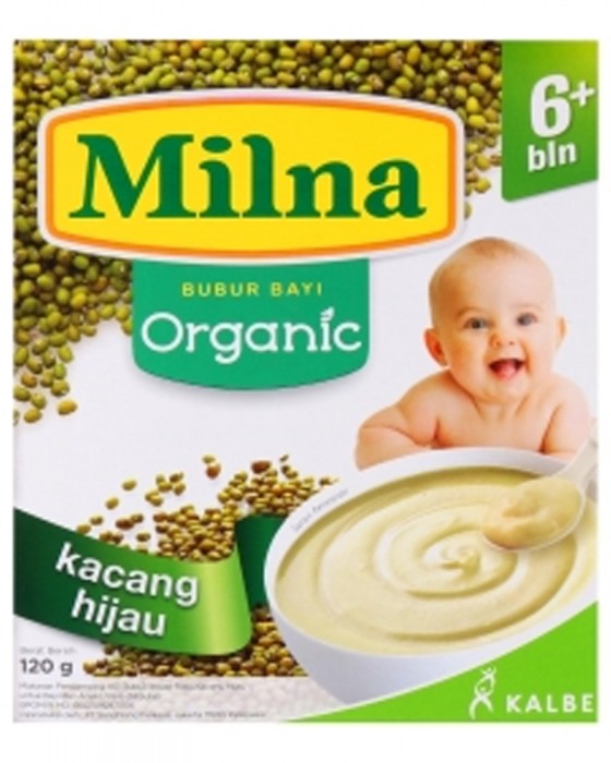 MILNA ORGANIC 6+ KACANG HIJAU 120GR