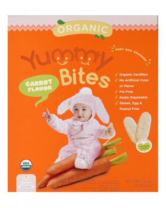 YUMMY BITES 50GR - CARROT ORGANIC