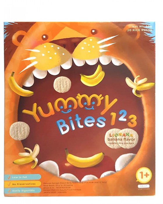 YUMMY BITES 123 50GR - BANANA