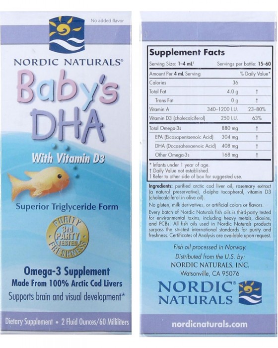 NORDIC NATURALS BABYS DHA 2OZ 60ML