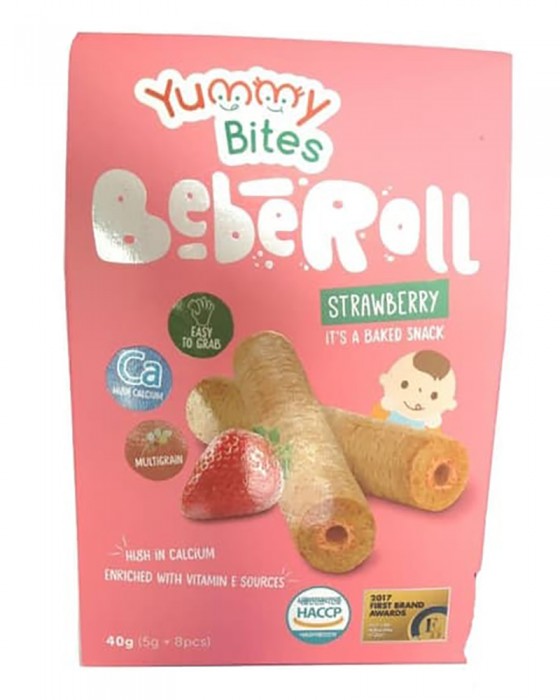 YUMMY BITES BEBEROLL STRAWBERRY 40GR