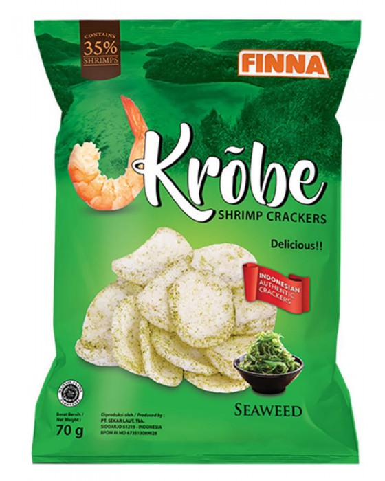 FINNA KROBE SHRIMP CRACKERS SEAWEED 70GR