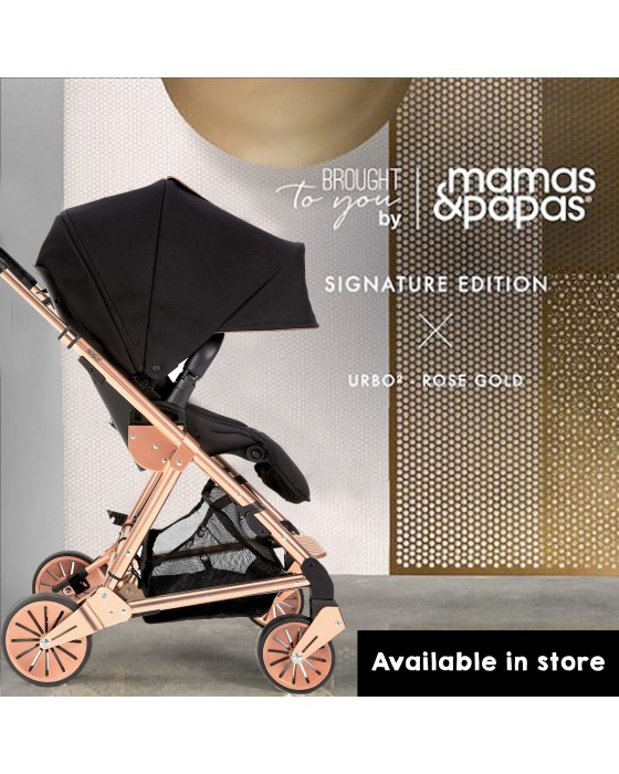 MAMAS PAPAS STROLLER URBO 2 BLACK/ROSE GOLD SPECIAL EDITION