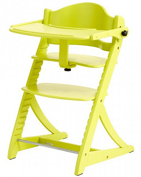 YAMATOYA 114858 SUKUSUKU HIGHCHAIR EN TABLE N GUARD - YELLOW GREEN