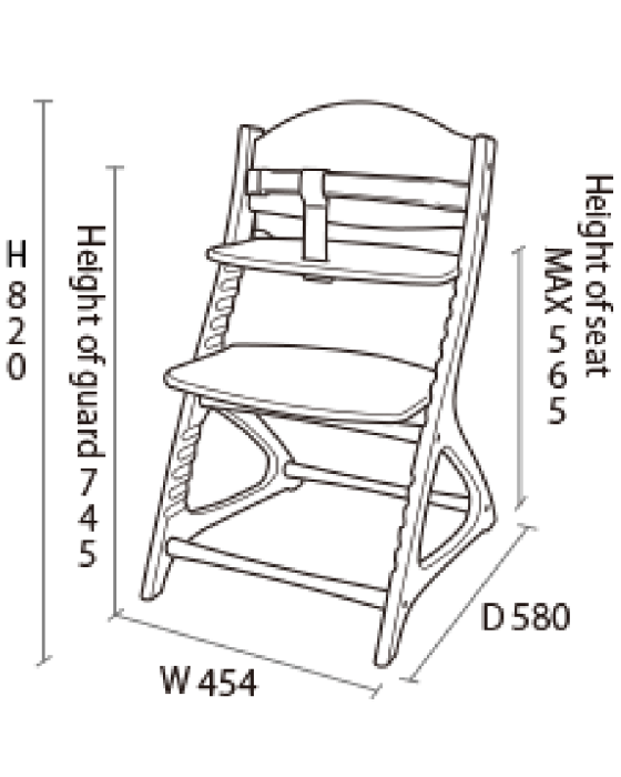 YAMATOYA 111532 SUKUSUKU HIGHCHAIR EN TABLE N GUARD - RED