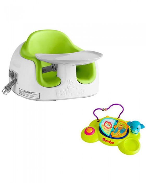 BUMBO 6605 MULTI SEAT WITH PLAYTOP SAFARI LIME