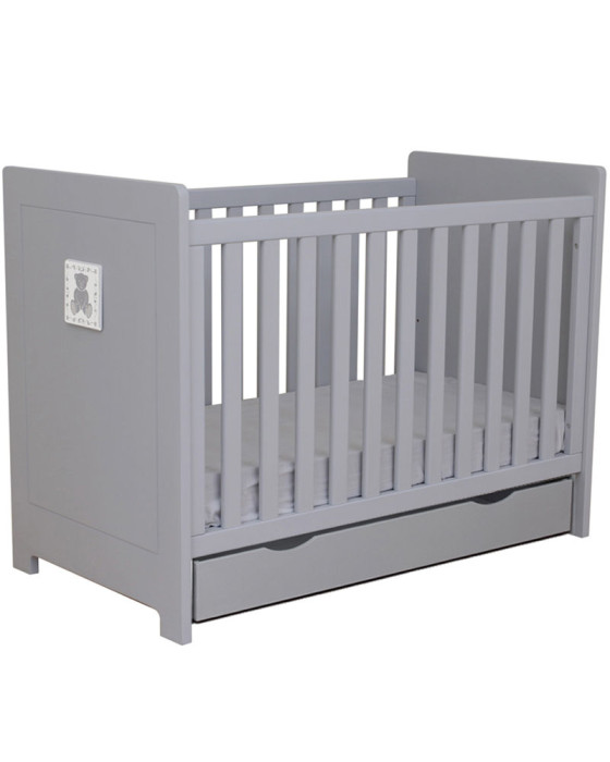 THEO ANAIS BABY COT+BED DRAWER 70X140 - LIGHT GREY