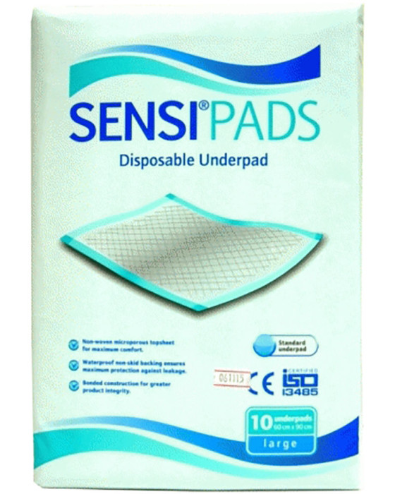 SENSIPADS DISPOSABLE UNDERPAD LARGE 10S