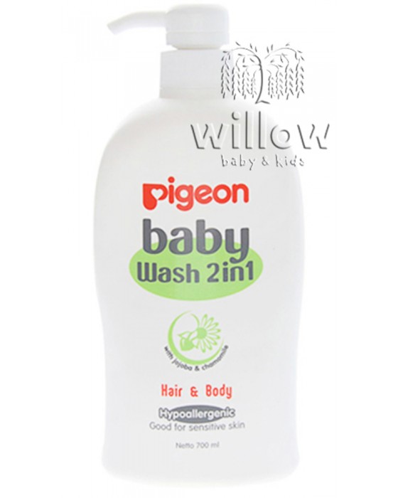 PIGEON BABY WASH 2IN1 HAIR N BODY CHAMOMILE 600ML PUMP