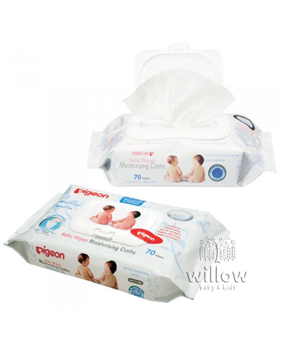 PIGEON 10828 BABY WIPES MOISTURIZING CLOTHS 70S