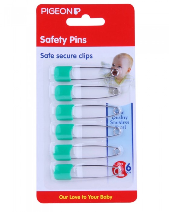 PIGEON 10881 SAFETY PINS L 6PCS