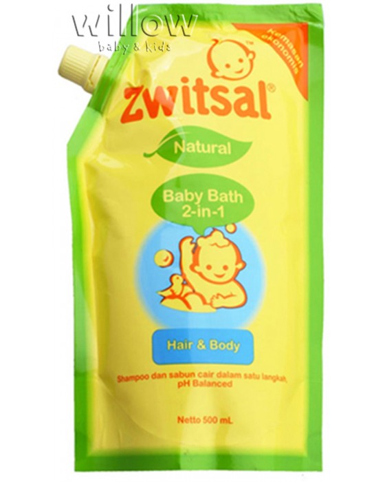 ZWITSAL BABY BATH 2IN1 NATURAL HAIR N BODY 450ML POUCH