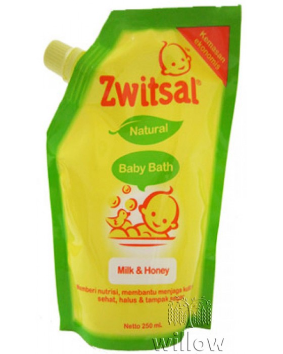 ZWITSAL BABY BATH NATURAL MILK N HONEY 250ML POUCH