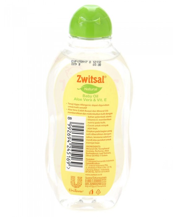 ZWITSAL OIL NATURAL ALOE VERA N VIT. E 100ML