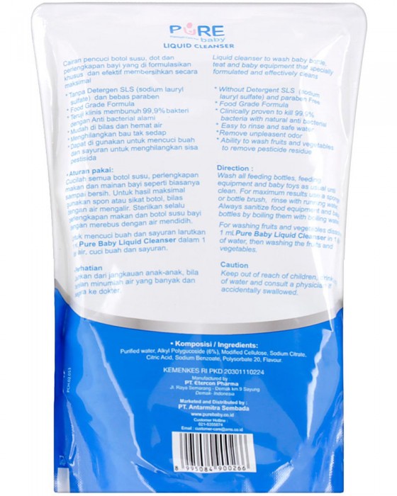 PURE BABY LIQUID CLEANSER 450ML REFILL BANDED 2+1