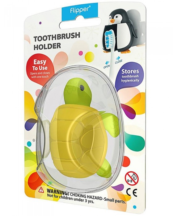 FLIPPER 18802-00TT TOOTHBRUSH HOLDER NEW FUN ANIMAL TURTLE