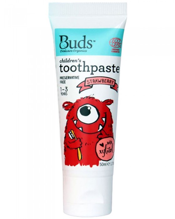 BUDS ORGANICS CHILDREN TOOTHPASTE 1-3Y STRAWBERRY 50ML