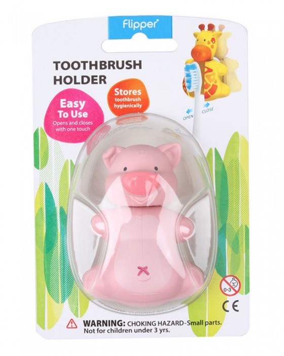 FLIPPER F02807 TOOTHBRUSH HOLDER FUN ANIMAL PIGGY